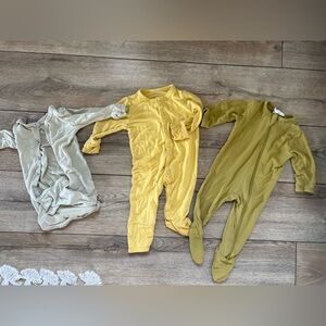 kyte baby: Neutral, Yellow, and Olive Kids One-Piece Footed Sleepsuits